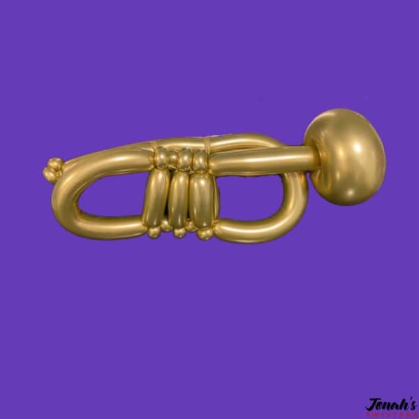 A trumpet made out of balloons