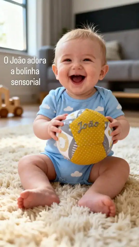 Bola Sensorial de Tecido para Bebé – Estímulo e Conforto | Just Bee a Kid