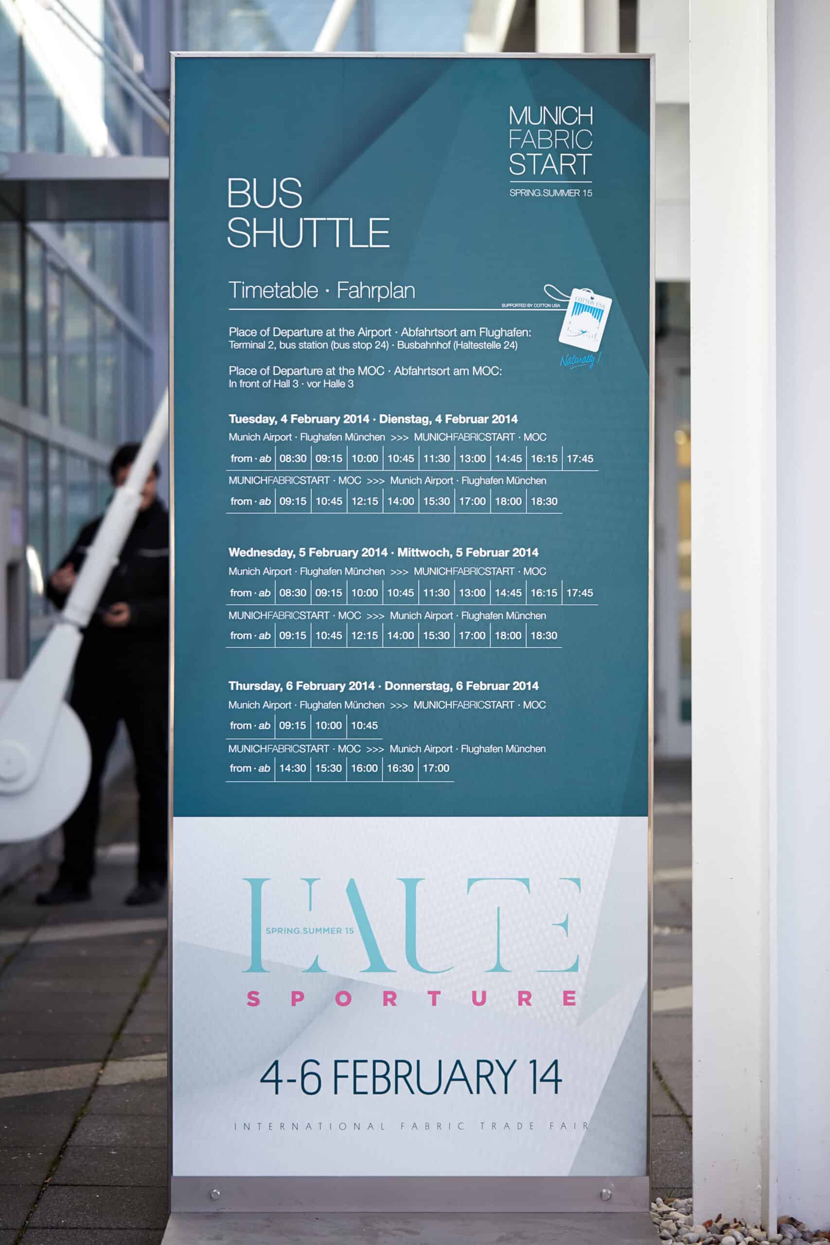 Informationstafel für Messe und Ausstellung – individuelle Beschilderung und Infotafeln für Events und Ladengeschäfte von KBZ Werbetechnik Köln