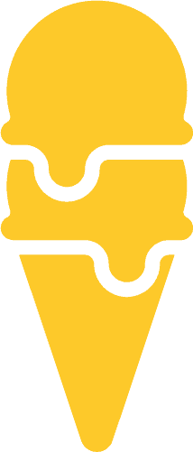 Eis-Icon als visuelles Symbol für Eissortenschilder auf Produktseite