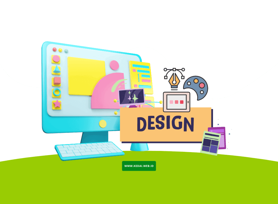 Desain grafis dan pembuatan website kreatif di Kedai Website Indonesia.