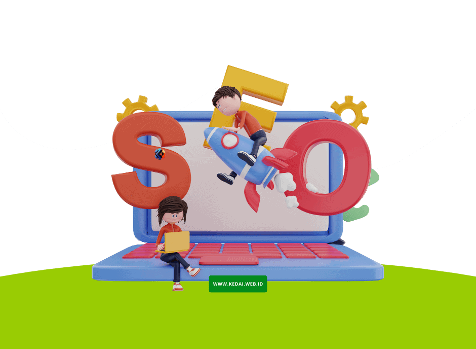 Desain ilustrasi website dan teknologi digital yang modern dan inovatif untuk jasa pembuatan website Indonesia.