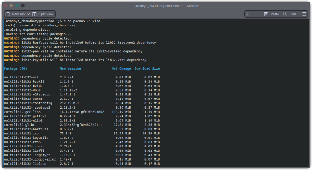 wine app command for windows application. 