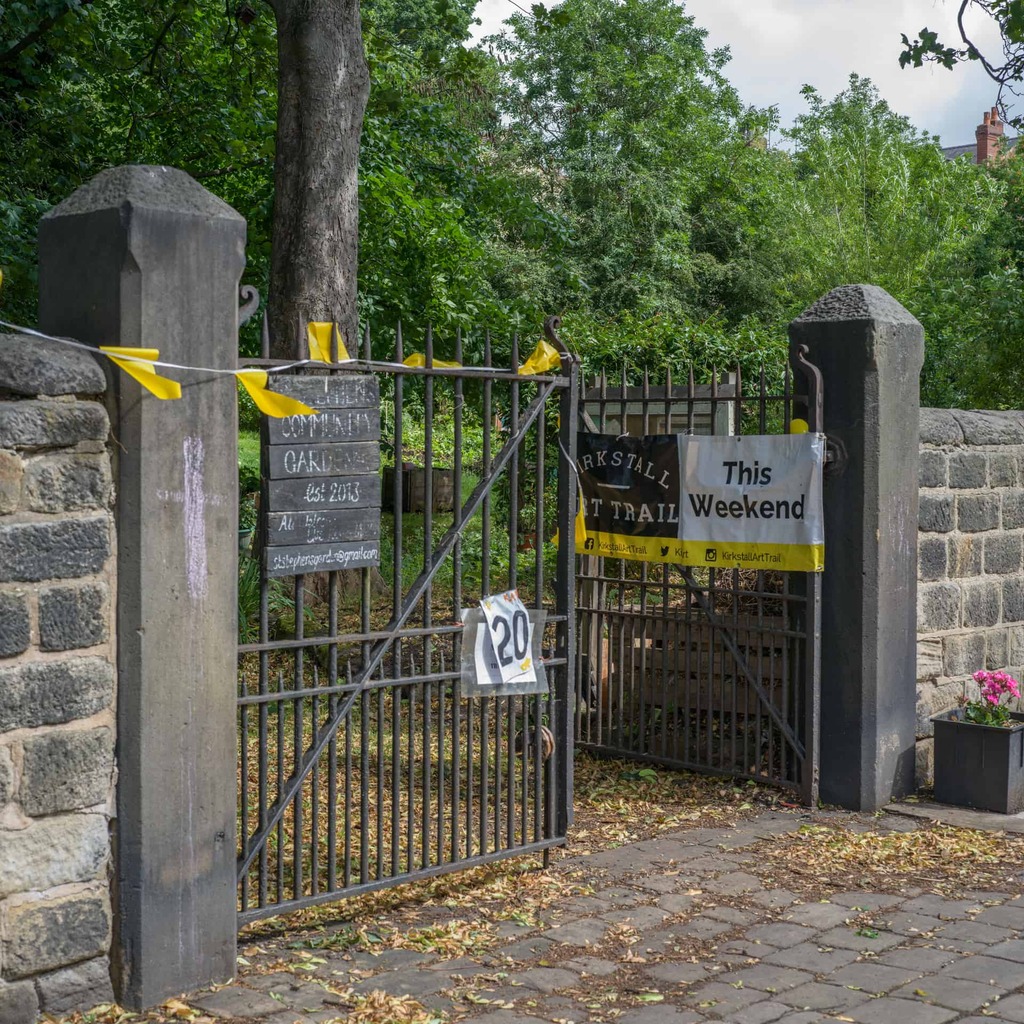 The gates to St Stephen's Well Community Garden.