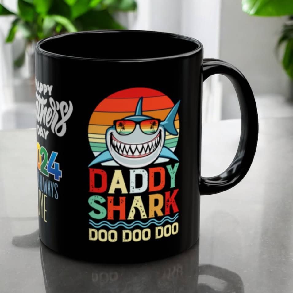 Daddy Shark Personalised Mug - Image 4