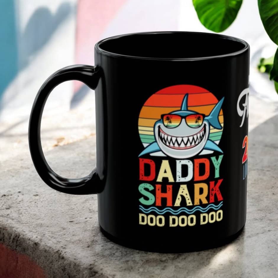 Daddy Shark Personalised Mug - Image 10