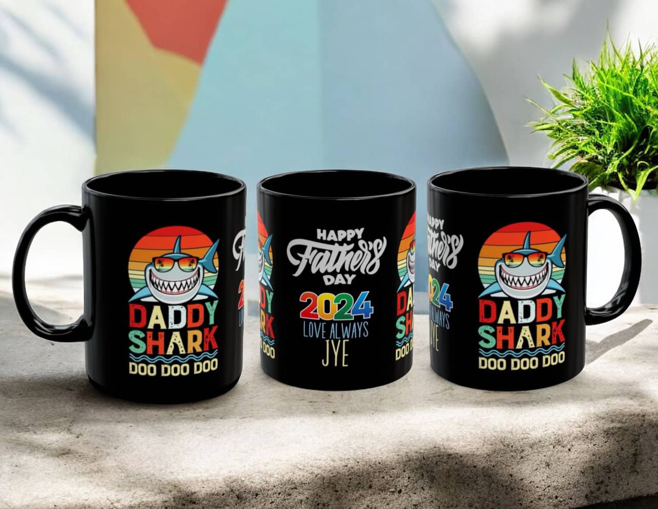 Daddy Shark Personalised Mug - Image 8