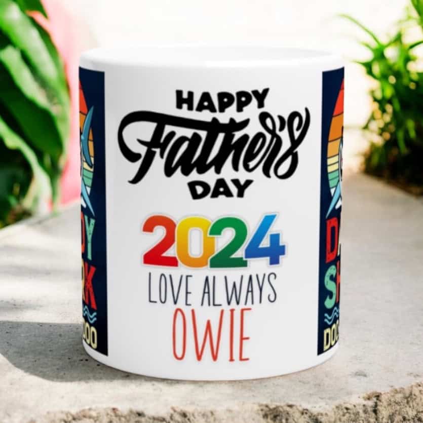 Daddy Shark Personalised Mug - Image 6