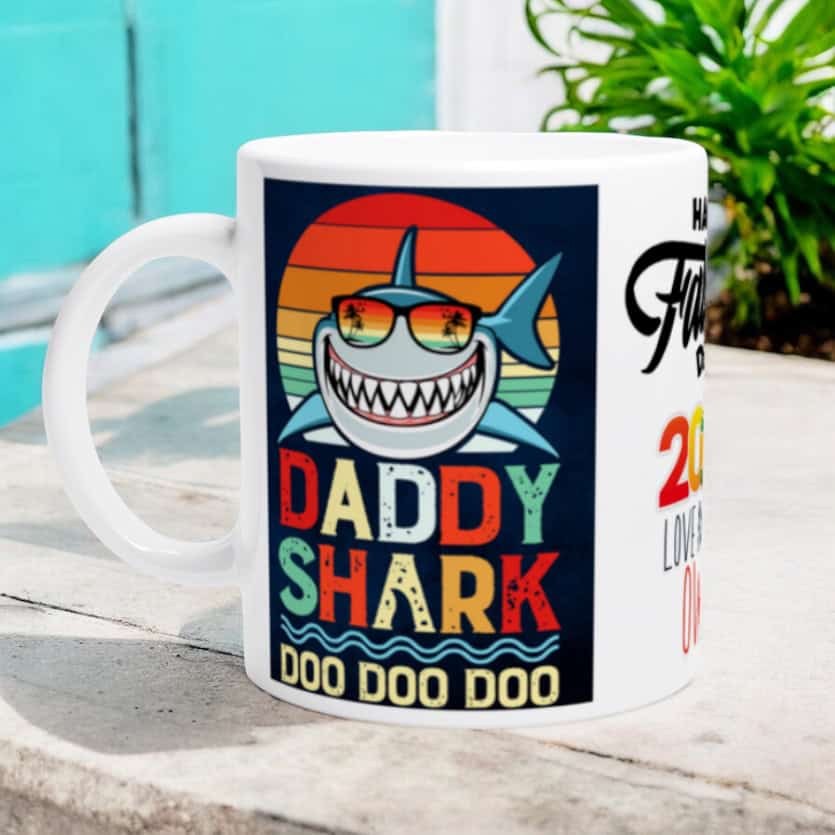 Daddy Shark Personalised Mug - Image 7