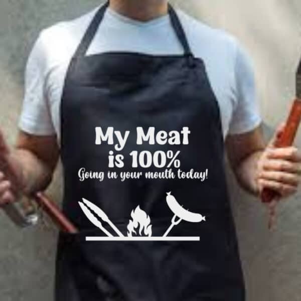 my meat bbq apron