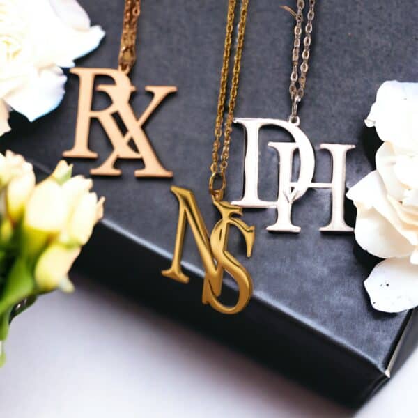 Custom double initial necklace