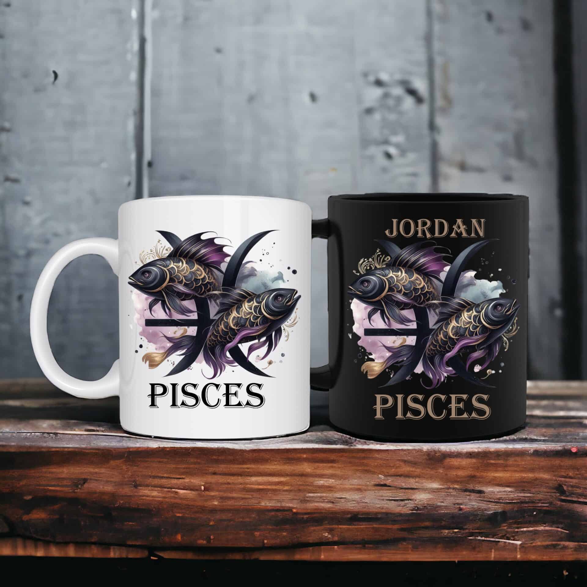 Pisces zodiac fish mug