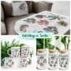 A collage displays Hatchlings or Turdles Personalised Homewares: baby blankets, a family-name blanket, ceramic mugs, and glass jars with straws—all with cute turtle designs and family titles. Text reads: Hatchlings or Turdles.