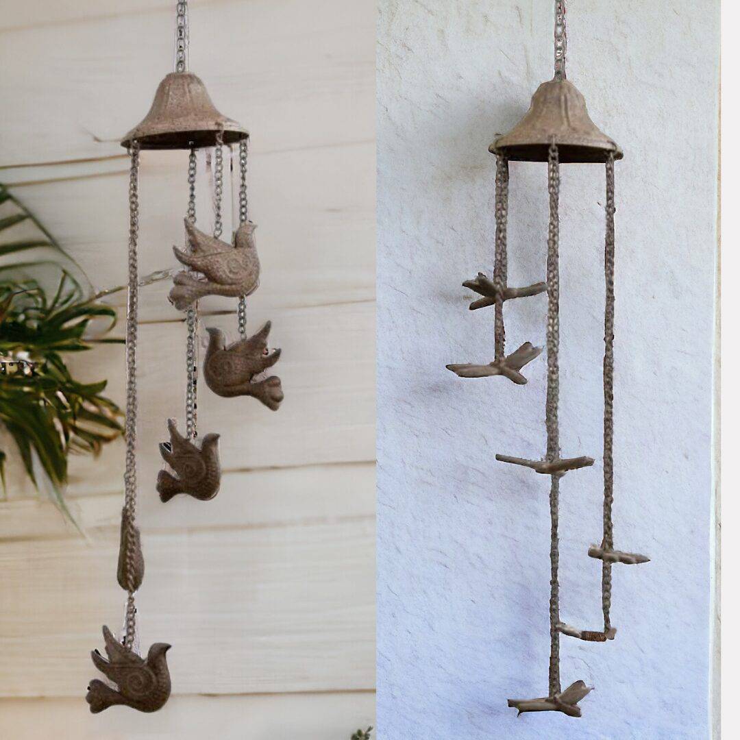 bird and dragonfly wind chimes