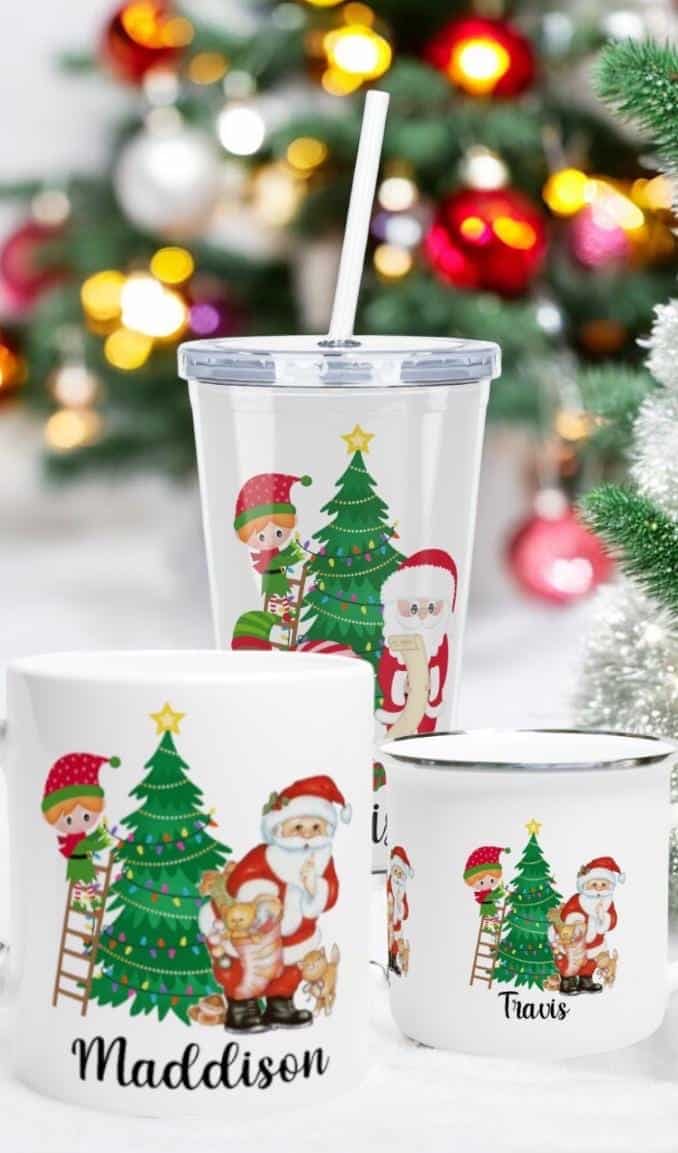 Kids Personalised Christmas Mugs