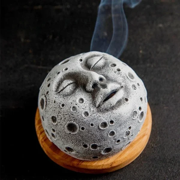 Moon Face Incense Burner