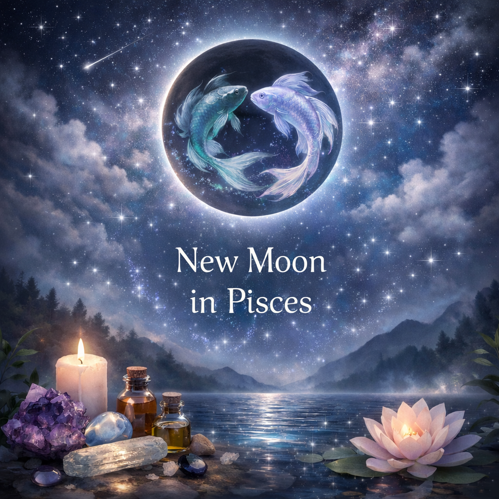New Moon in Pisces with symbolism