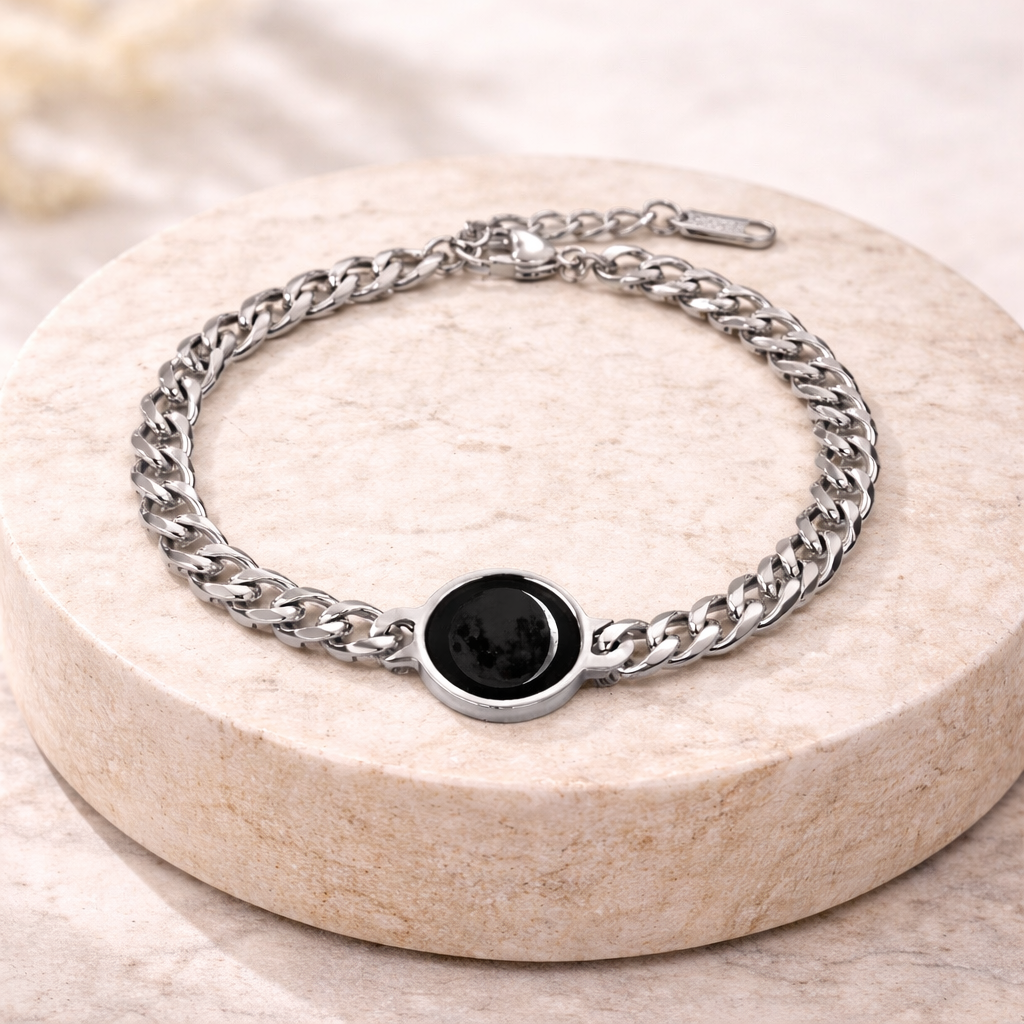 Custom Moon Phase Cuban Chain Bracelet - Image 7