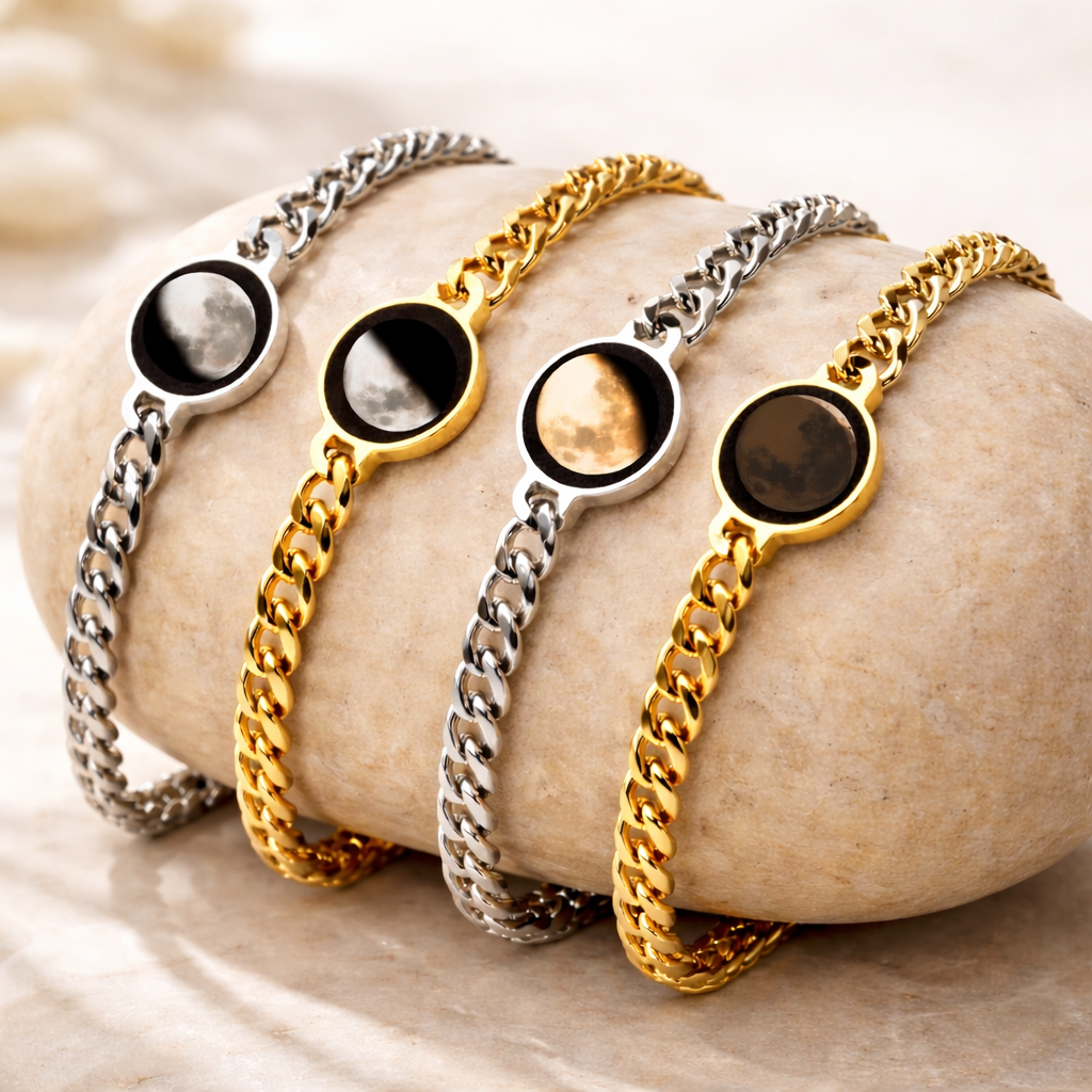 Custom Moon Phase Cuban Chain Bracelet - Image 4