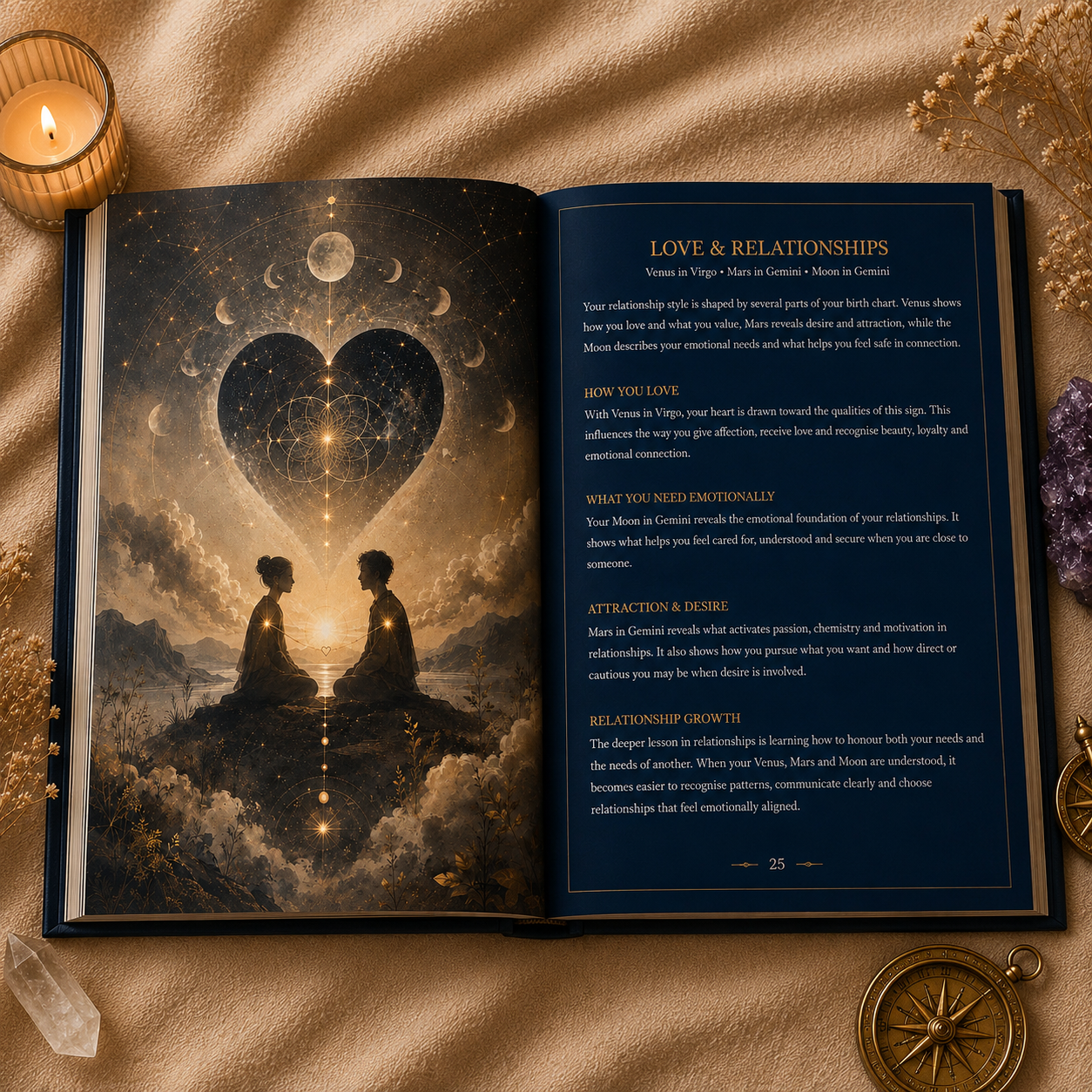 Astrological book on love and relationships