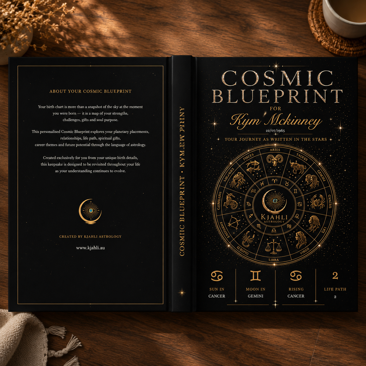 Astrology book with personalized cosmic blueprint