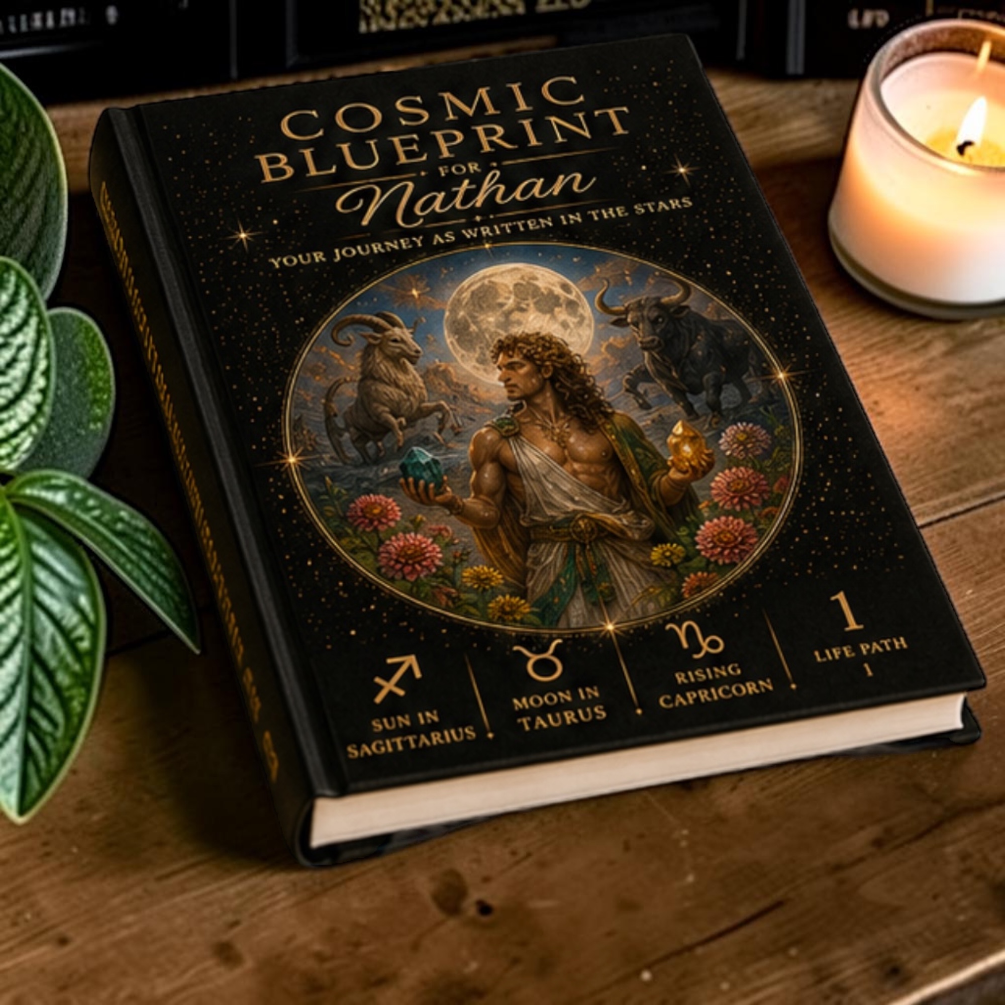 premium astrology birth chart reading digital, pdf & hardcover keepsake book bundle