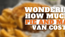 Wondering How Much A Pie And Mash Van Cost? Homemade pie and mash with fries, traditional British comfort food, catering services available.