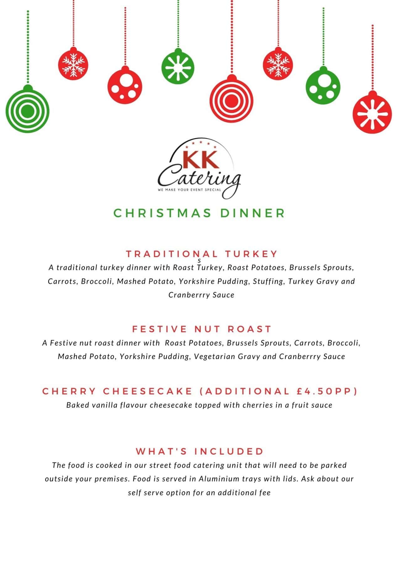 christmas turkey dinner mobile cater