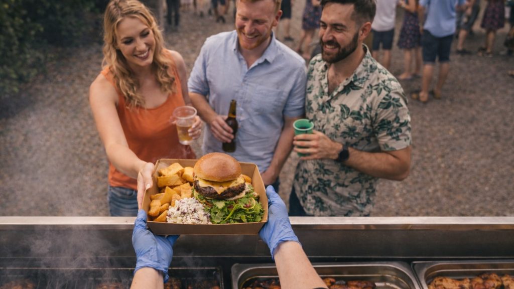 Corporate burger van catering service