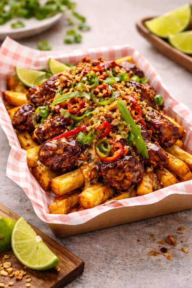 Jamaican Jerk Chicken Loaded Dirty Fries