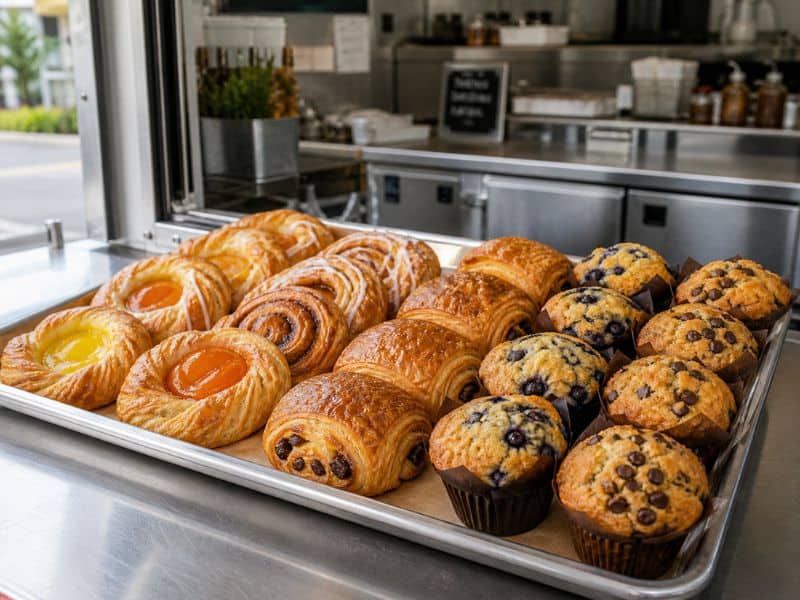 Porridge, Danish Pastries & Muffins