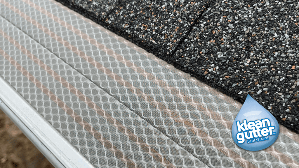Image of Klean Gutter Leaf Guard with visible copper strands woven into a micro mesh cloth