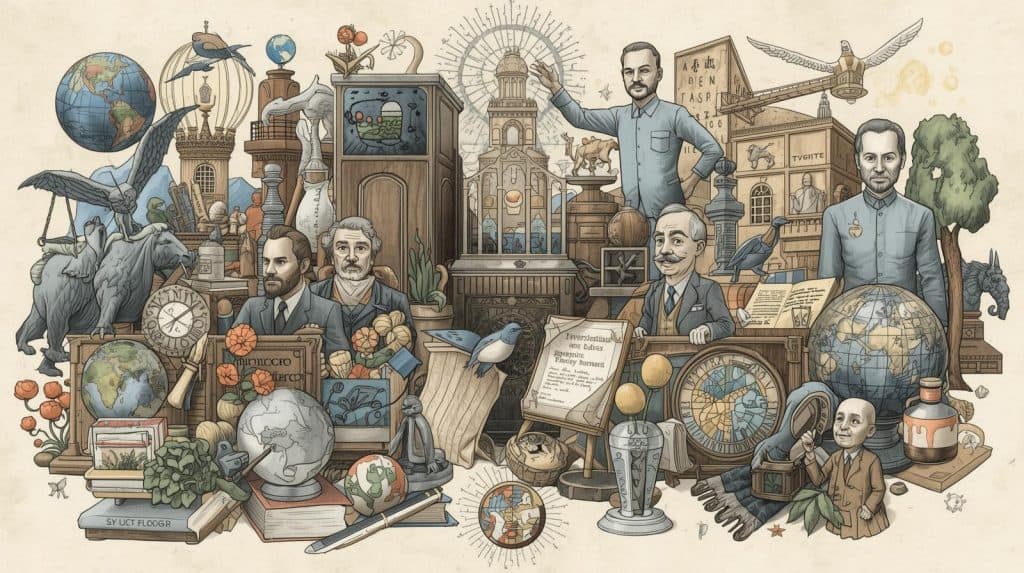Major Treaties Shaping the International Environmental Law Illustrated scene of historical figures, globes, legal documents, and environmental symbols representing major treaties that shaped international environmental law and the evolution of global environmental governance.