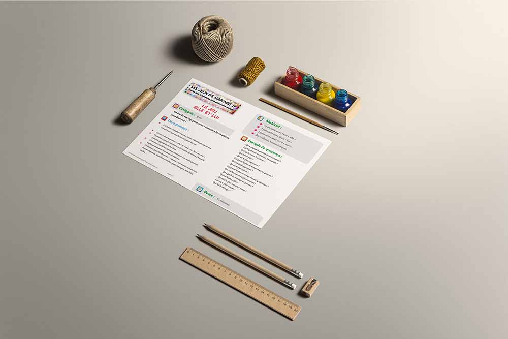 jeu de mariage elle et lui à imprimer