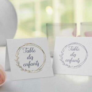 panonceau table des enfants pour le mariage