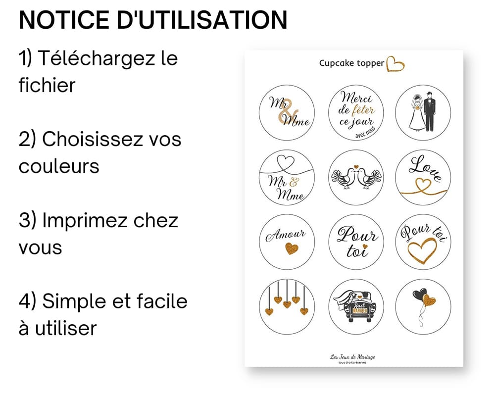 cupcake topper pour les gateaux