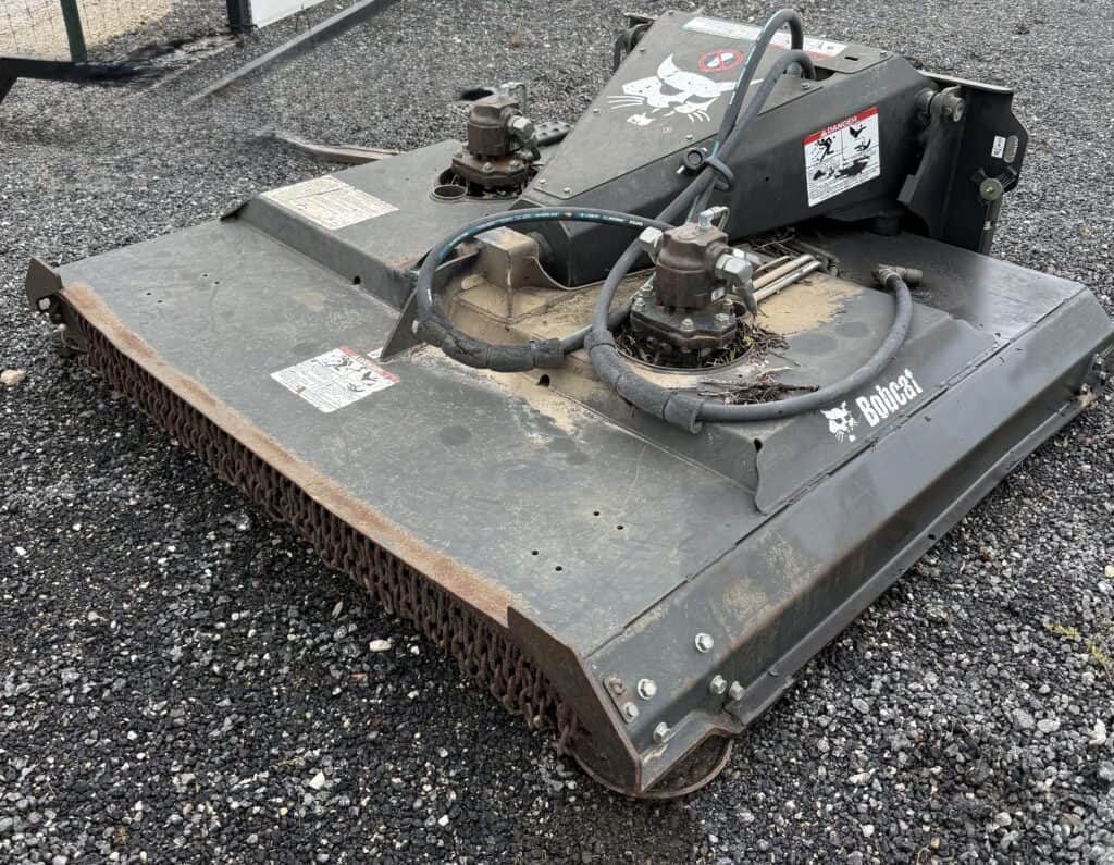 Bobcat mower attachment for landscaping equipment, ideal for yard maintenance and professional groun.