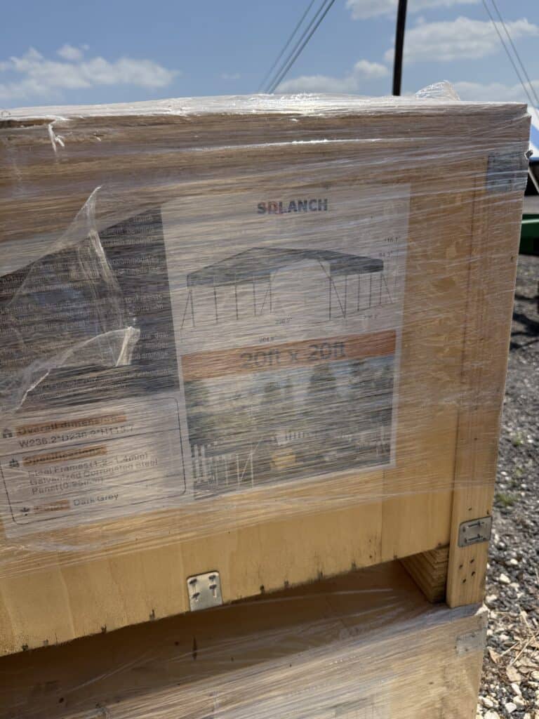 Garage storage cabinet in original packaging, ready for auction bidding. Perfect for organizing your.