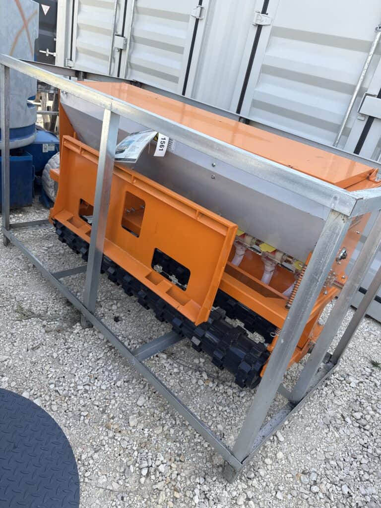 Orange and silver industrial equipment at August 22nd auction.