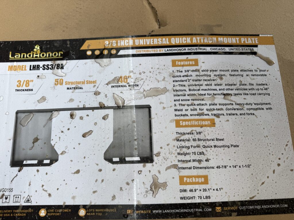 Lindapter universal quick attach mounting plate for construction use.