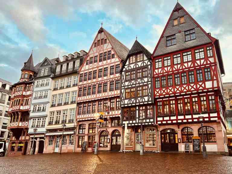 Historic half-timbered houses in Strasbourg's old town, showcasing traditional architecture.