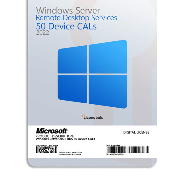 Windows Server 2022 RDS 50 Device CALs