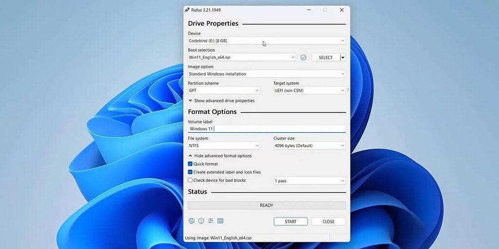 Instalar Rufus USB