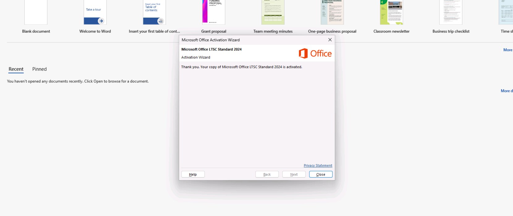 Office LTSC Standard 2024 activated