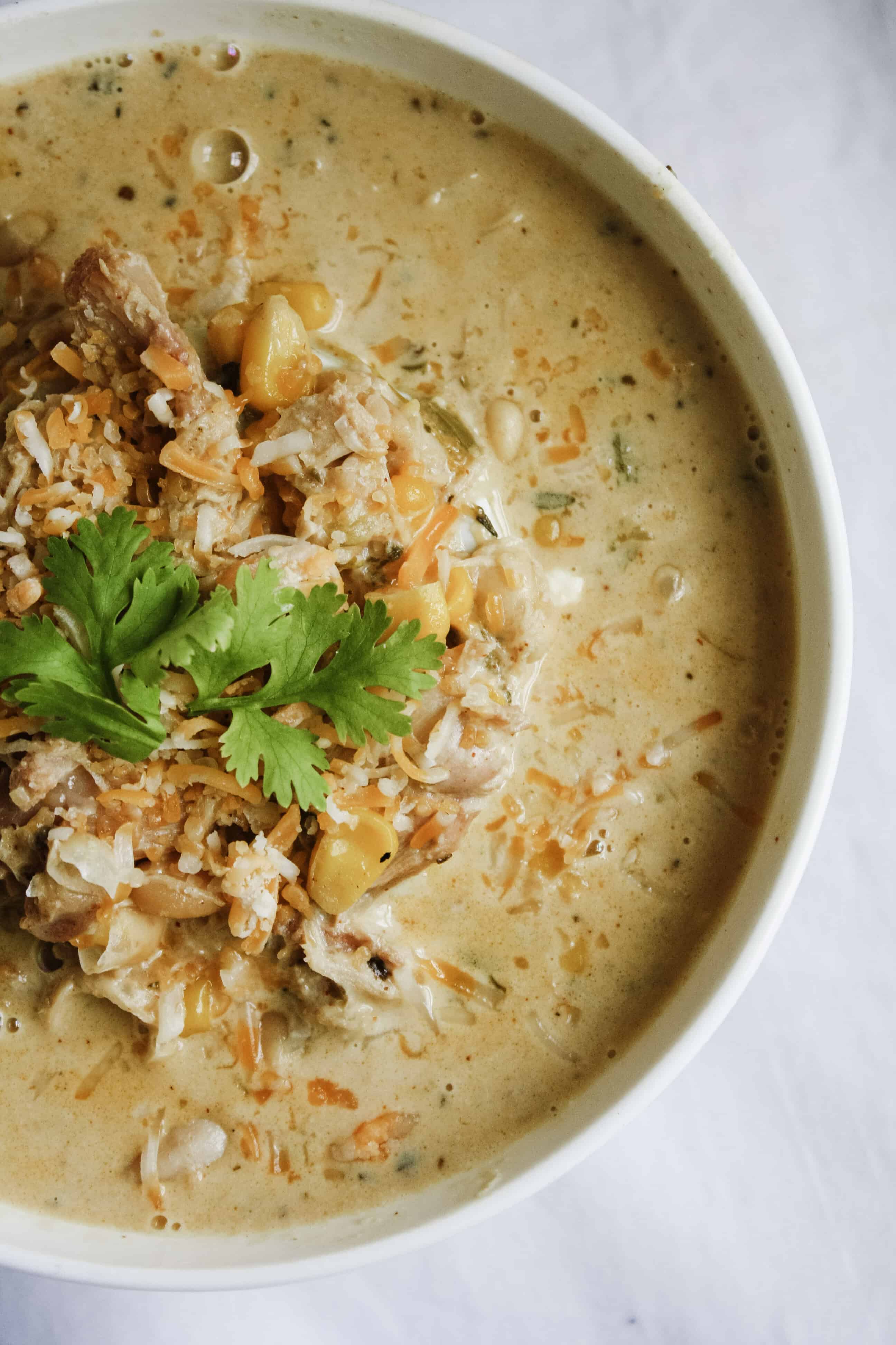 Creamy White Chili with Rabbit Meat