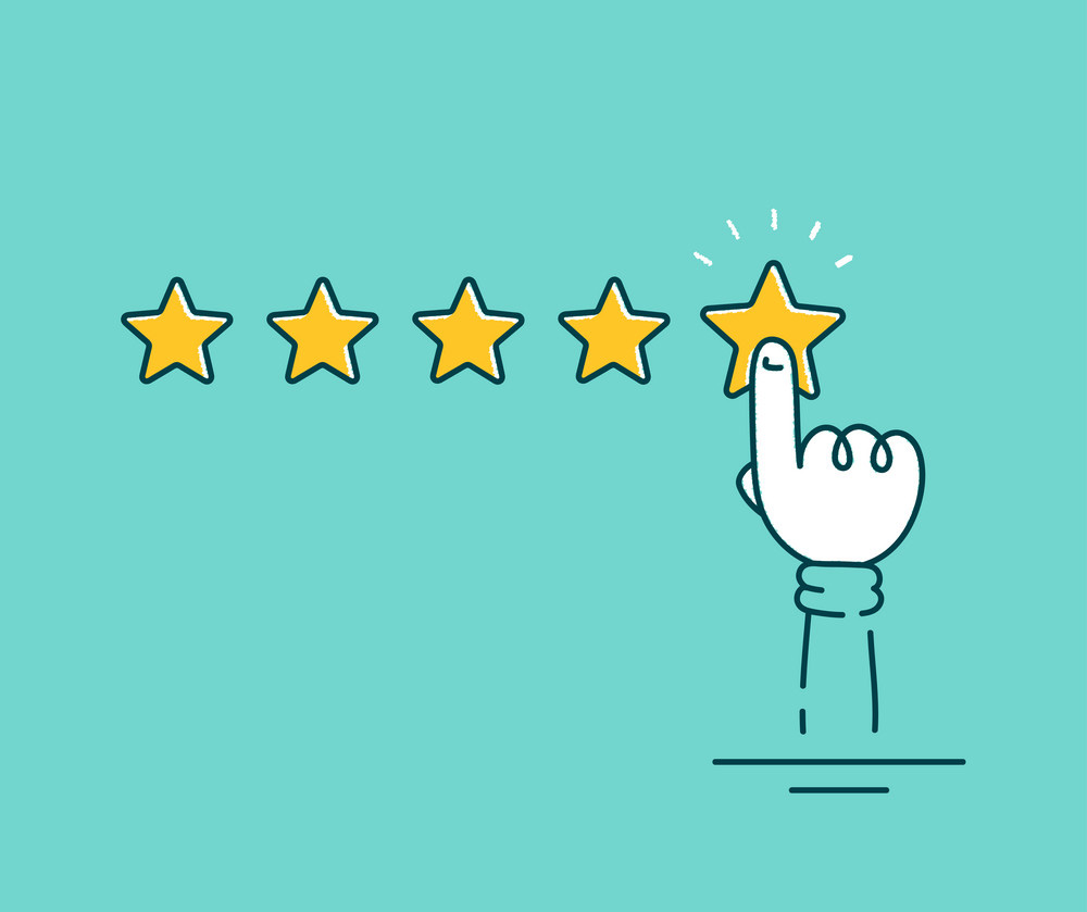 A visual representation of a positive customer review, highlighting the importance of excellent customer service and satisfaction.