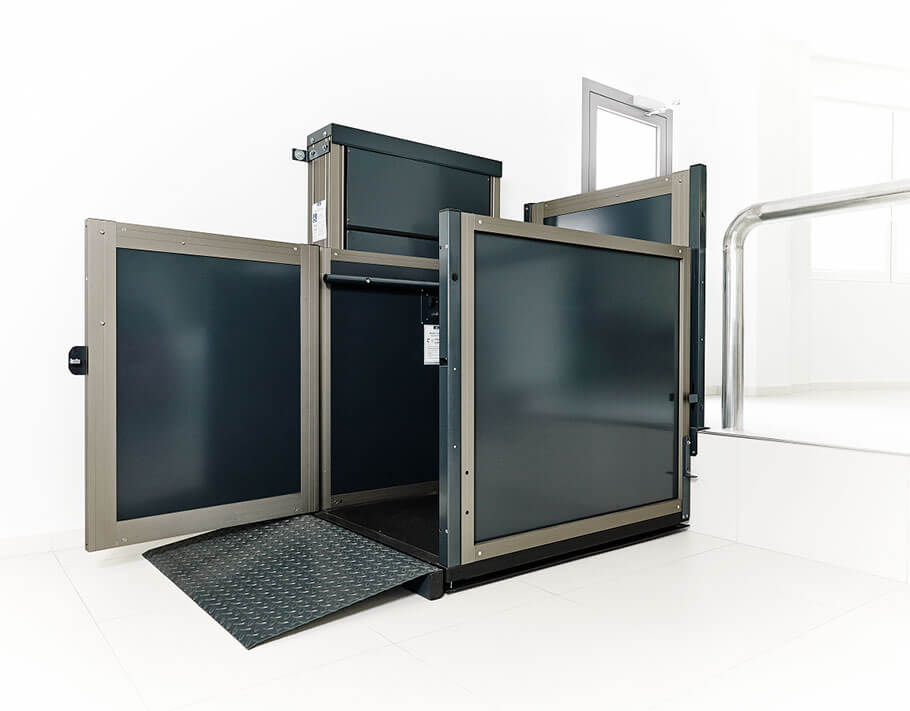 Opal Vertical Platform Lift (VPL). Residential lifts for low-rise access. Home elevator cost in DFW.