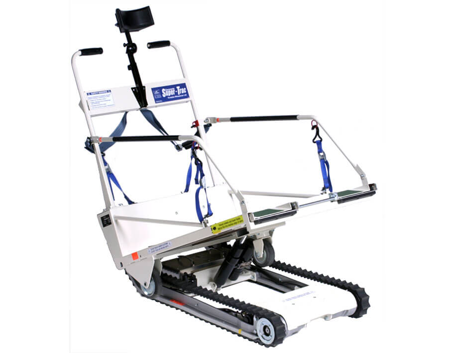 SuperTrac tracked portable platform lift. Temporary accessibility solution and alternative to home elevator installation in DFW.