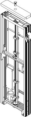Leadscrew drive mechanism for a vertical platform lift. Efficient alternative to a hydraulic home elevator in DFW.