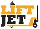 Liftjet UAE logo with modern design and bold typography for aerial lift services.